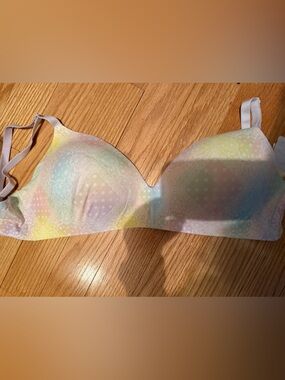 PINK Victoria's Secret Pastel Rainbow Paisley Lightly Padded Bra